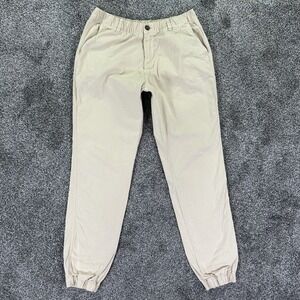 Bearbottom Clothing Elastic Waist Pant Men Large Tall 29x30 Khaki Stretch Hiking